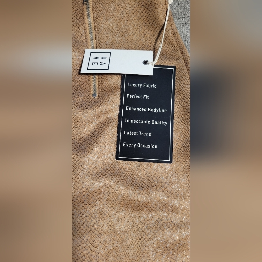 Tan Suede Mini Skirt - Picture 2 of 6